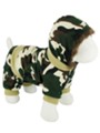 Kakadu Pet Mission Dog Army Jacket with Faux Fur Hood