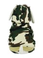 Kakadu Pet Mission Dog Army Jacket with Faux Fur Hood View 1