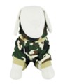Kakadu Pet Mission Dog Army Jacket with Faux Fur Hood View 2