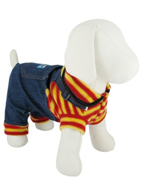 Kakadu Pet Honey Bee Denim Overalls with Tshirt